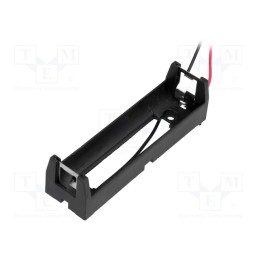 10 pcs : BHC-18650-1A - Holder, MR18650, Batt.no: 1, cables, black, 150mm