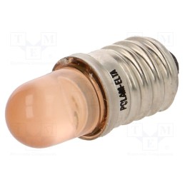 10 pcs : LO-E10-12AC/DC - LED lamp, orange, E10, 12VDC, 12VAC