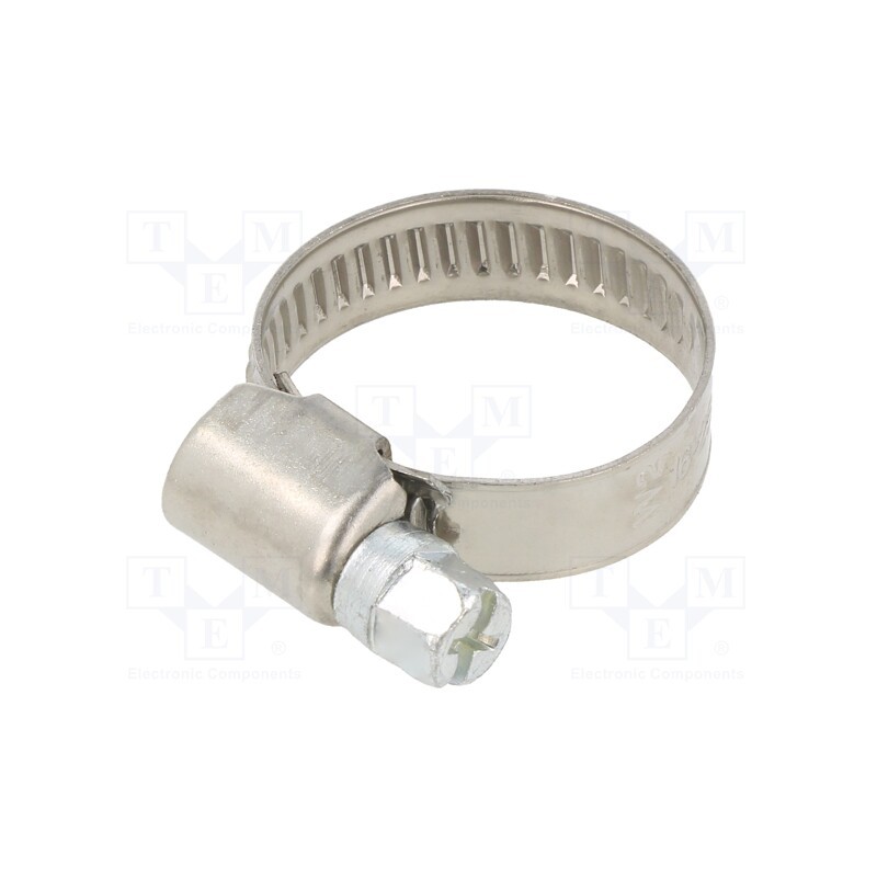 20 pcs : 158/16-25/W2 - Cable tie, Ø: 16÷25mm, W: 9mm, Material: chrome steel AISI 430