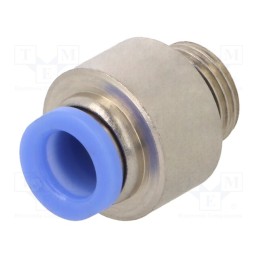 10 pcs : POCG-186 - Push-in fitting, straight, -0.95÷10bar, nickel plated brass