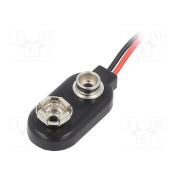 10 pcs : 2240 - 6F22 connector, 6F22,6LR61, Batt.no: 1, leads 200mm