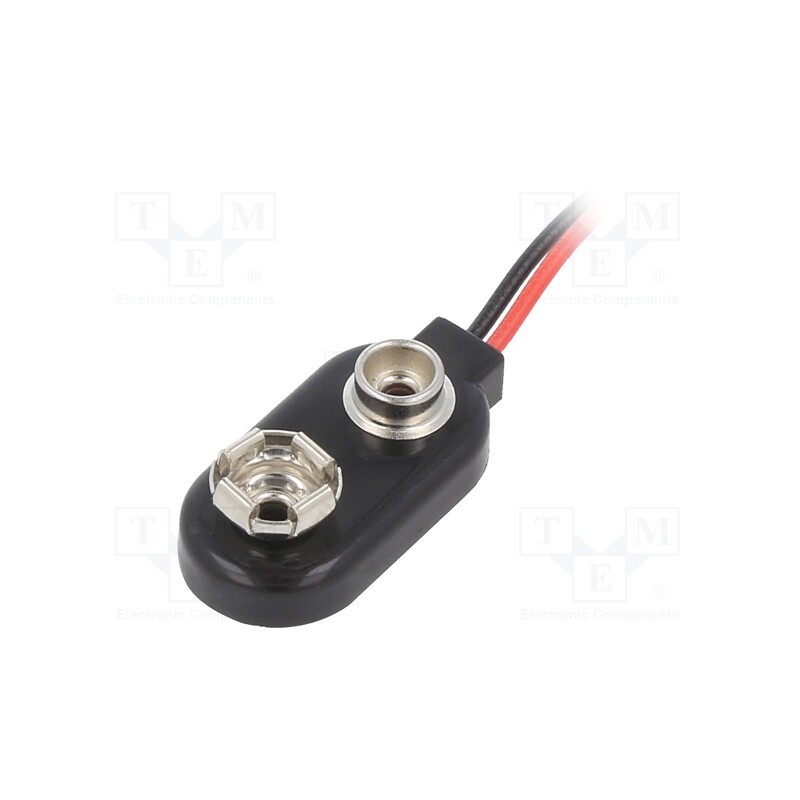 10 pcs : 2240 - 6F22 connector, 6F22,6LR61, Batt.no: 1, leads 200mm