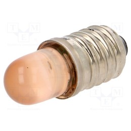 10 pcs : LO-E10-24AC/DC - LED lamp, orange, E10, 24VDC, 24VAC, AC lum: 600÷800mcd