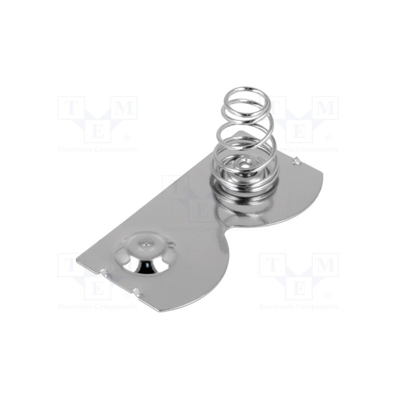 10 pcs : 5253 - Button-like/spring contact, D,R20, Batt.no: 2, push-in