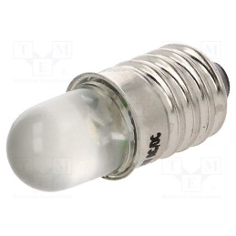 10 pcs : LW-E10-24AC/DC - LED lamp, white, E10, 24VDC, 24VAC, AC lum: 2000÷2500mcd