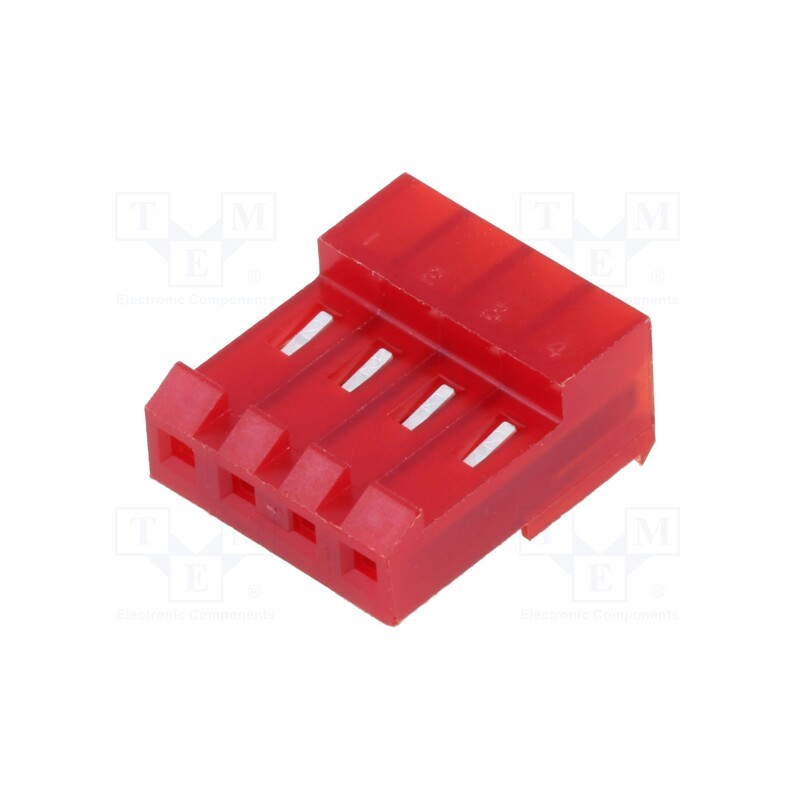 10 pcs : 3-640428-4 - Plug, wire-board, female, MTA-156, 3.96mm, PIN: 4, IDC, for cable