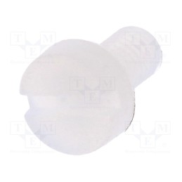 50 pcs : 8G201M3X06 - Screw, M3x6, 0.5, Head: cheese head, slotted, 0,9mm, polyamide