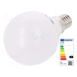 10 pcs : SKU 42511 - LED lamp, neutral white, E14, 220/240VAC, 470lm, P: 5.5W, 180°