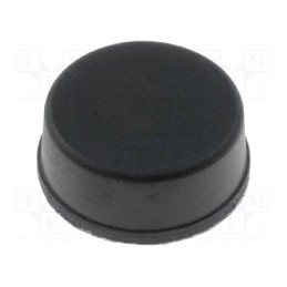 50 pcs : FIX-RF-015 - Self-adhesive foot, black, rubber, A: 12mm, B: 11.2mm, E: 5.1mm