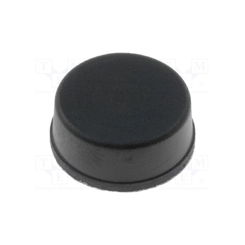 50 pcs : FIX-RF-015 - Self-adhesive foot, black, rubber, A: 12mm, B: 11.2mm, E: 5.1mm