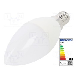 10 pcs : SKU 172 - LED lamp, neutral white, E14, 220/240VAC, 470lm, P: 5.5W, 200°