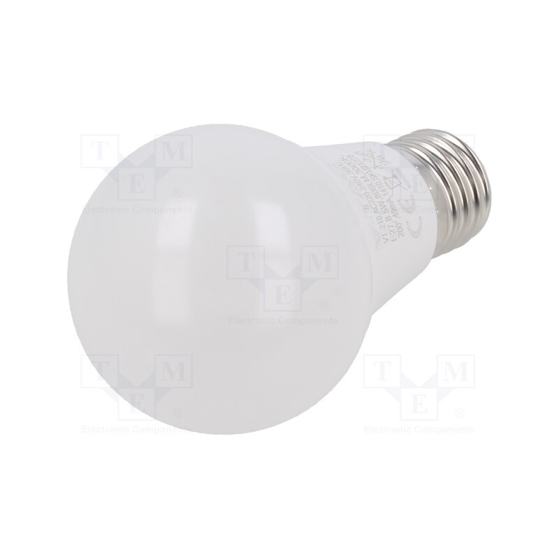 10 pcs : SKU 217350 - LED lamp, warm white, E27, 230VAC, 1055lm, P: 11W, 200°, 3000K