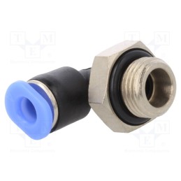 10 pcs : PLG-184 - Push-in fitting, angled, -0.95÷10bar, Thread: G 1/8', 0÷60°C