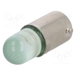 10 pcs : LG-BA9S-220DC - LED lamp, green, BA9S, 220VDC