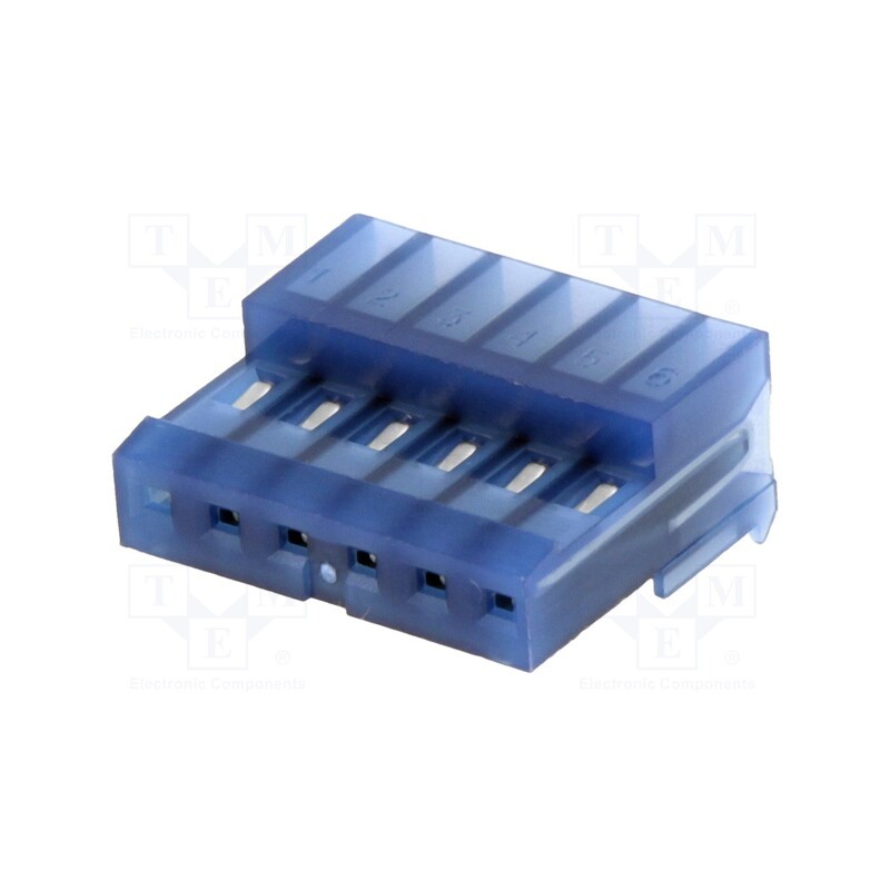 10 pcs : 3-640442-6 - Plug, wire-board, female, PIN: 6, 2.54mm, IDC, for cable, MTA-100