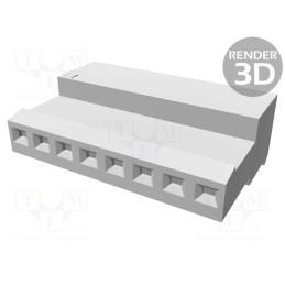 10 pcs : 3-640443-8 - Plug, wire-board, female, PIN: 8, 2.54mm, IDC, for cable, MTA-100