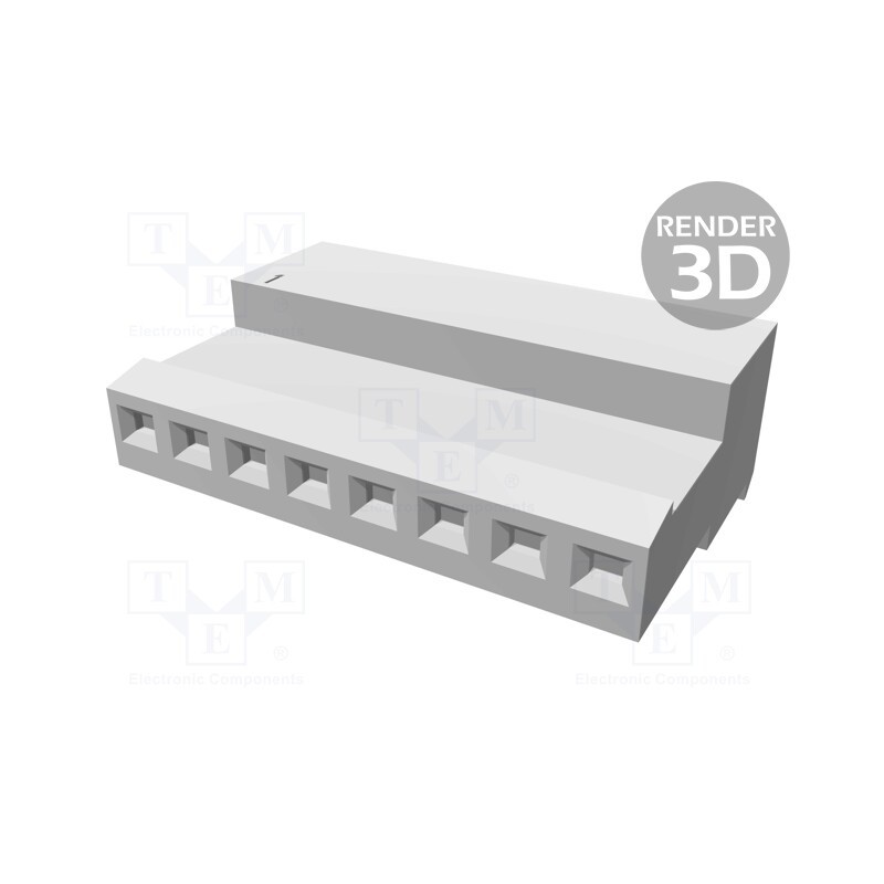 10 pcs : 3-640443-8 - Plug, wire-board, female, PIN: 8, 2.54mm, IDC, for cable, MTA-100