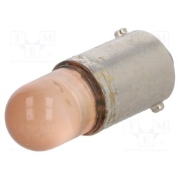 10 pcs : LO-BA9S-12AC/DC - LED lamp, orange, BA9S, 12VDC, 12VAC