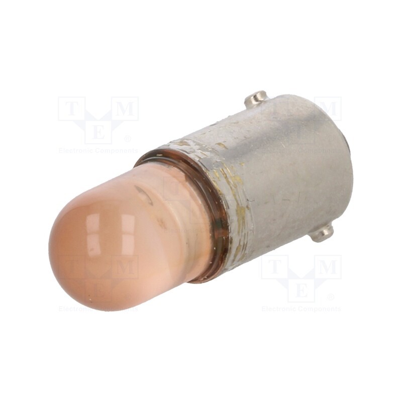 10 pcs : LO-BA9S-12AC/DC - LED lamp, orange, BA9S, 12VDC, 12VAC