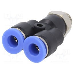10 pcs : 133.018-6 - Push-in fitting, Y-Yap spliYYer, -0.95÷15bar, Thread: G 1/8'