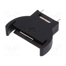 50 pcs : DS1092-01-B6P - Socket, CR2032,DL2032, Batt.no: 1, vertical,THT, black, 20mm
