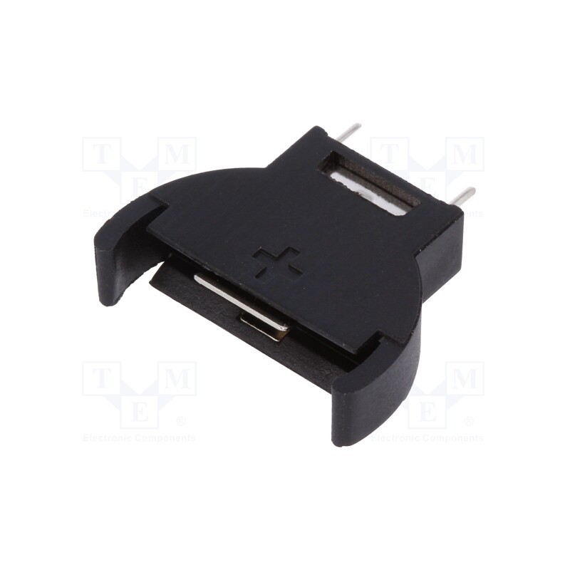 50 pcs : DS1092-01-B6P - Socket, CR2032,DL2032, Batt.no: 1, vertical,THT, black, 20mm