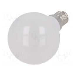 10 pcs : SKU 2142521 - LED lamp, cool white, E14, 230VAC, 470lm, P: 4.5W, 180°, 6500K