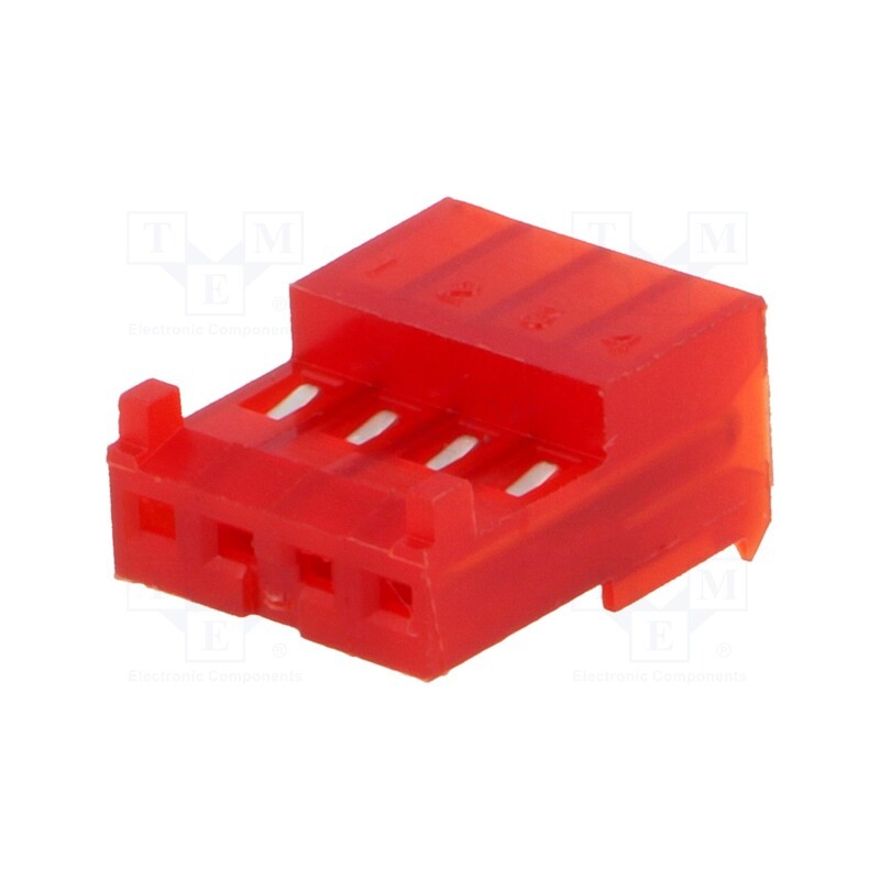 20 pcs : 3-643813-4 - Plug, wire-board, female, PIN: 4, polarized, 2.54mm, IDC, for cable