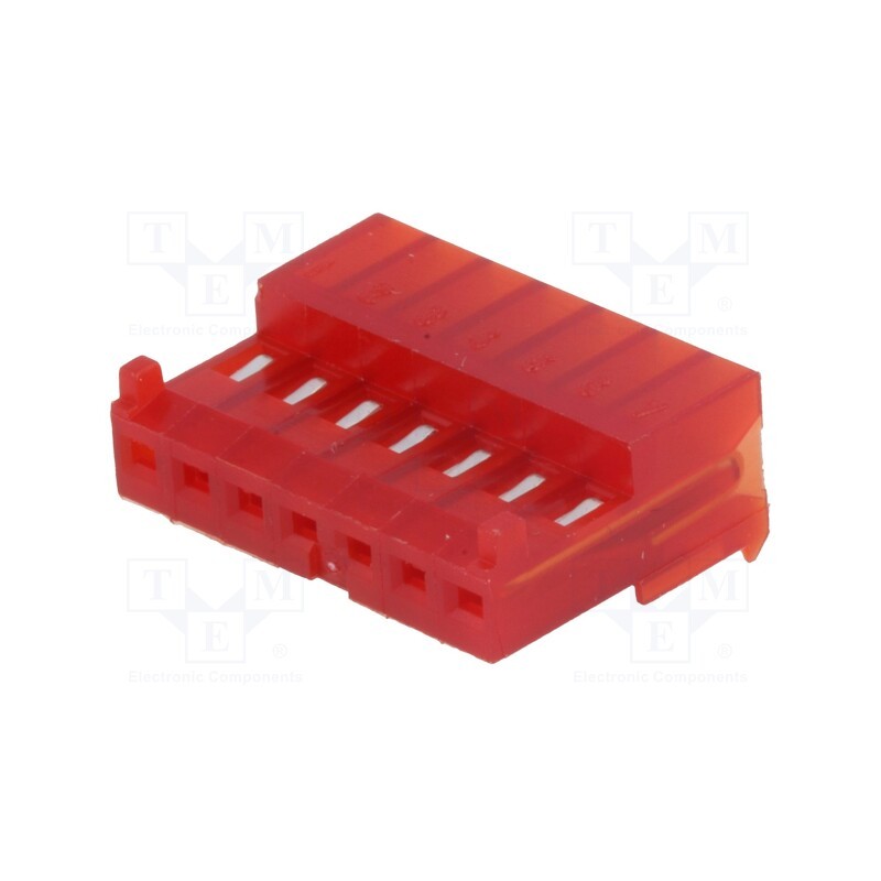 10 pcs : 3-643813-7 - Plug, wire-board, female, PIN: 7, polarized, 2.54mm, IDC, for cable