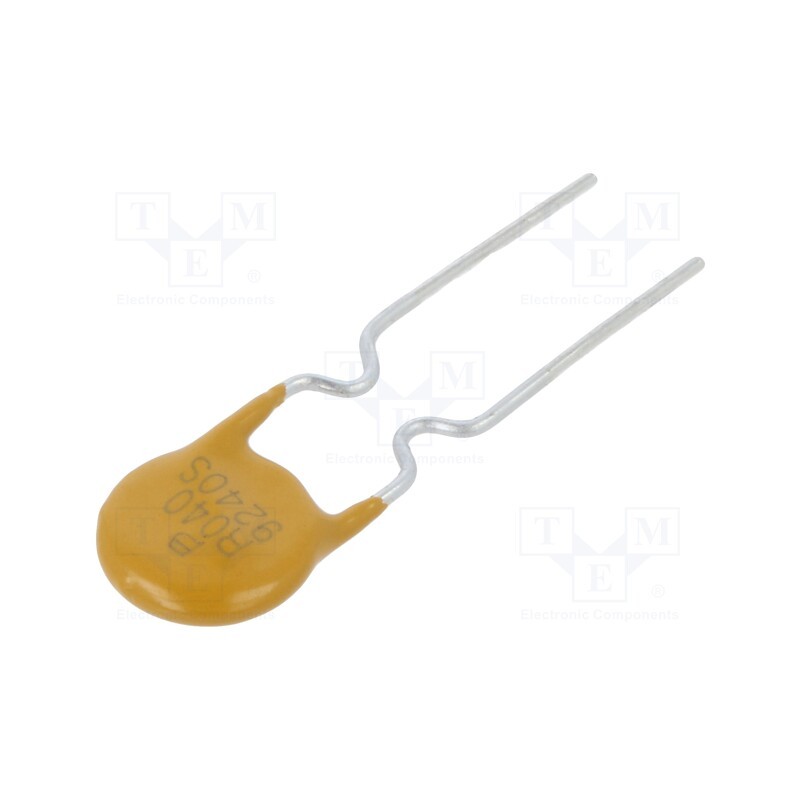 10 pcs : MF-R040 - Fuse: PTC polymer, 400mA, Imax: 40A, PCB,THT, MF-R, bulk