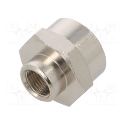 10 pcs : 3010 1/8-3/8 - Muff, reductive, nickel plated brass, Input thread: G 1/8'