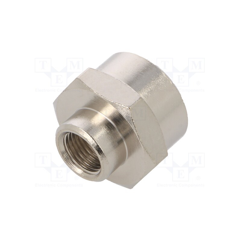 10 pcs : 3010 1/8-3/8 - Muff, reductive, nickel plated brass, Input thread: G 1/8'