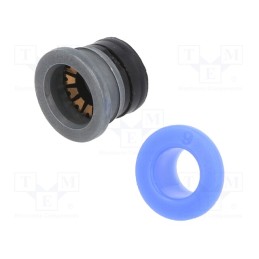 10 pcs : 224.06 - Push-in fitting, push-on, -0.95÷15bar, nickel plated brass,PTB