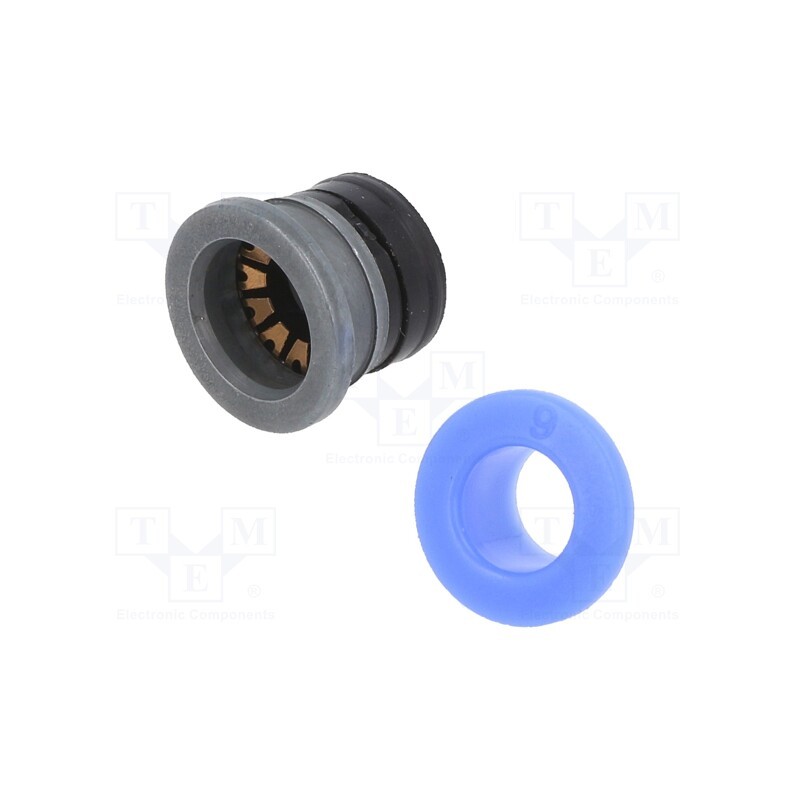 10 pcs : 224.06 - Push-in fitting, push-on, -0.95÷15bar, nickel plated brass,PTB