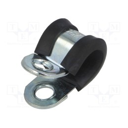 10 pcs : LKD10812 - Fixing clamp, ØBundle : 8mm, W: 12mm, steel, Cover material: EPDM