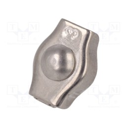 10 pcs : ZLR1-3-A4 - Rope clamp simplex, acid resistant steel A4, for rope