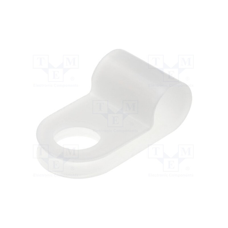 50 pcs : FIX-CC-16 - Fixing clamp, Cable P-clips, ØBundle : 5.6mm, polyamide, natural