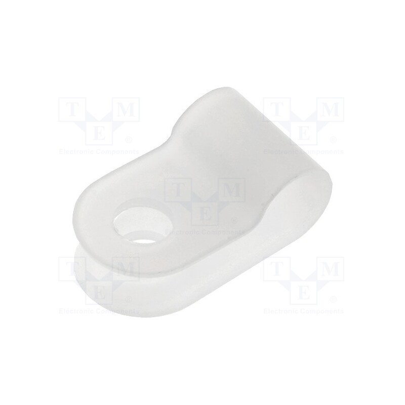 50 pcs : FIX-CC-17 - Fixing clamp, Cable P-clips, ØBundle : 5mm, polyamide, natural