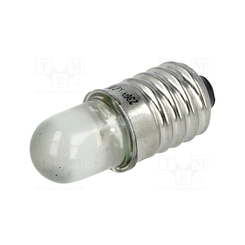 10 pcs : LW-E10-230AC - LED lamp, white, E10, 230VAC, 1100÷1600mcd
