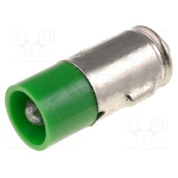10 pcs : LLED-B7/24/G - LED lamp, green, BA7S, 24VDC