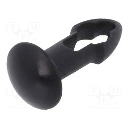 50 pcs : 3305 - Rivet, polyamide, Rivet diam: 3.2mm, L.rivet: 6.4mm, black, UL94V-2