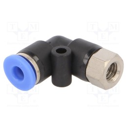 10 pcs : 168.006-4 - Push-in fitting, angled 90°, -0.95÷15bar, Thread: M6, BLUELINE