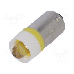 10 pcs : LLED-B9/24/Y - LED lamp, yellow, BA9S, 24VDC, 24VAC