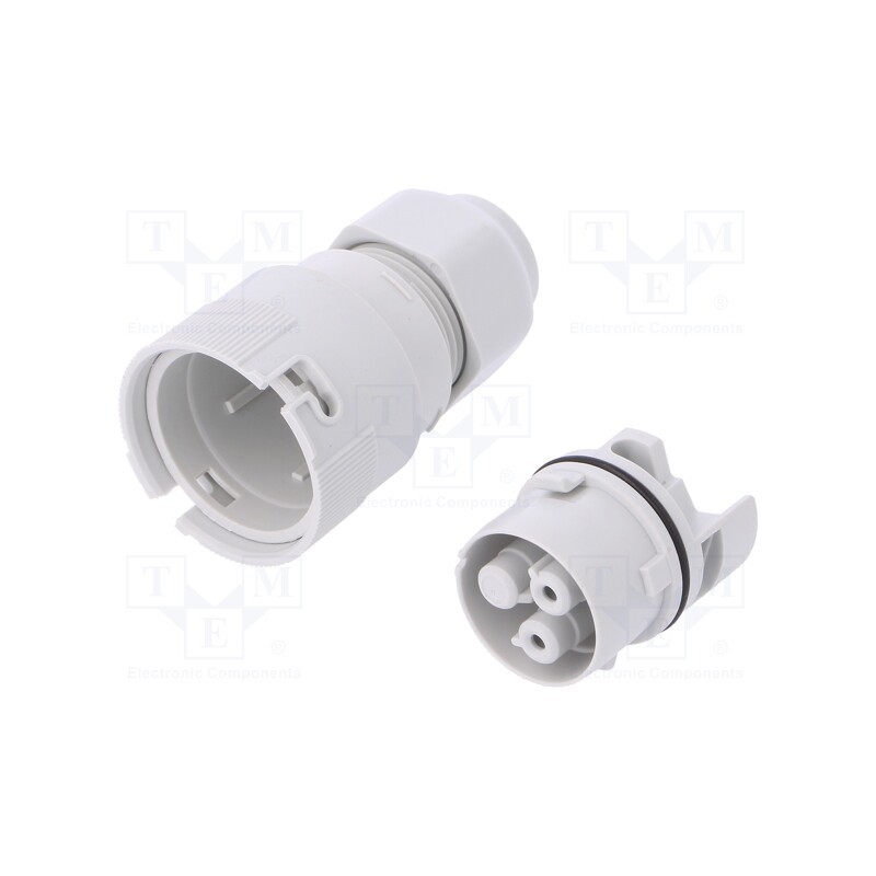 10 pcs : 3702/V2P - Connector: AC supply, screw terminal, female, 9÷12mm, 1÷2.5mm2