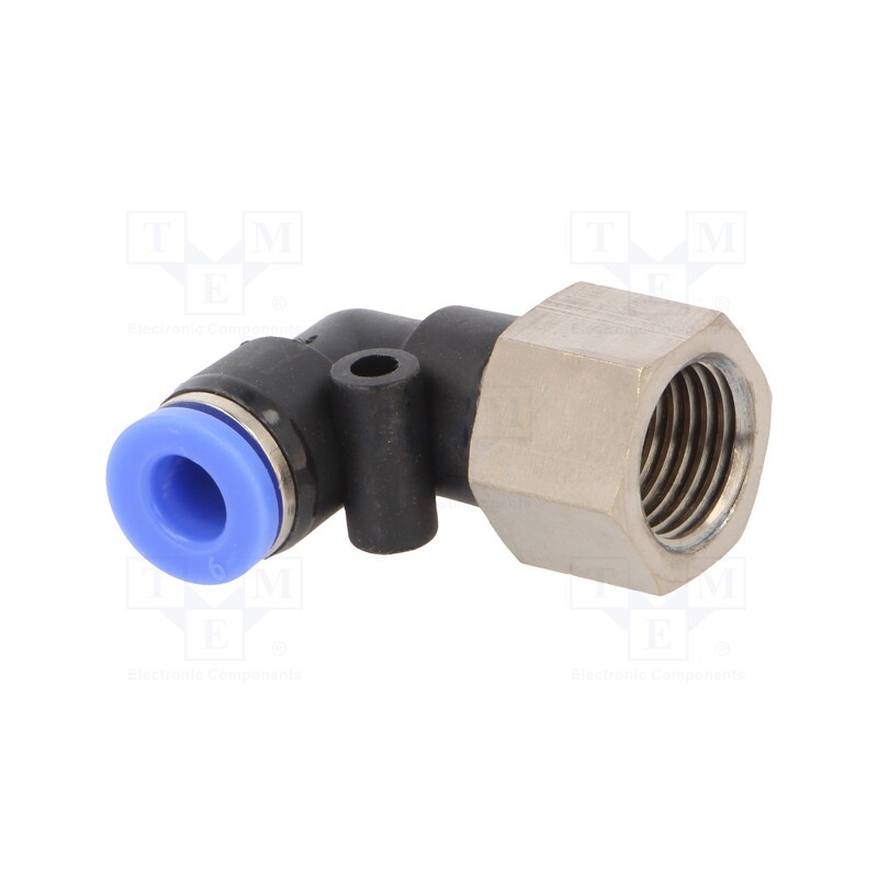 10 pcs : 168.014-6 - Push-in fitting, angled 90°, -0.95÷15bar, Thread: R 1/4', 0÷60°C