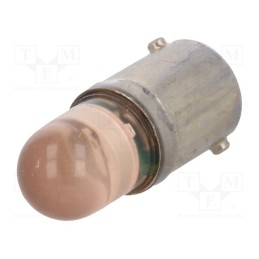 10 pcs : LO-BA9S-230AC - LED lamp, orange, BA9S, 230VAC