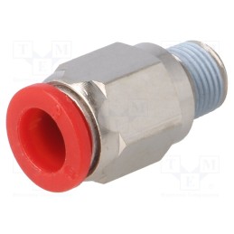 10 pcs : C01250818 - Push-in fitting, straight, PBT, Thread: BSP 1/8'