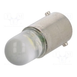 10 pcs : LW-BA9S-12AC/DC - LED lamp, white, BA9S, 12VDC, 12VAC