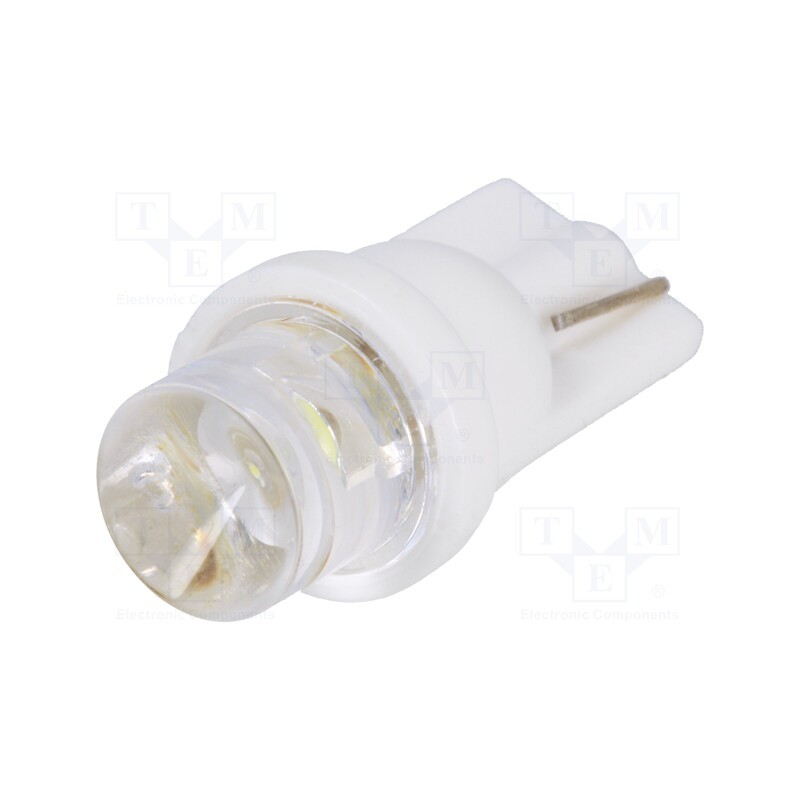 10 pcs : OST08WG01GD-W5YKT8E1A - LED lamp, cool white, T08, Urated: 12VDC, 3lm, No.of diodes: 1, 120°