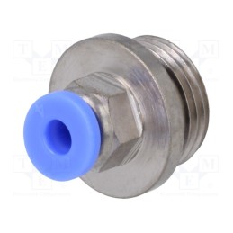 10 pcs : 122.038-4 - Push-in fitting, straight, -0.95÷15bar, nickel plated brass